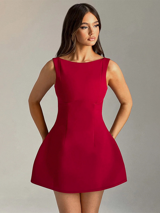Adalynn New Sexy Slim Backless Tank Top Basic Dress