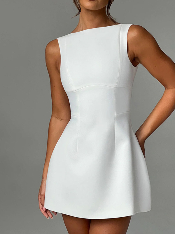 Adalynn New Sexy Slim Backless Tank Top Basic Dress