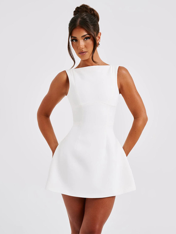 Adalynn New Sexy Slim Backless Tank Top Basic Dress