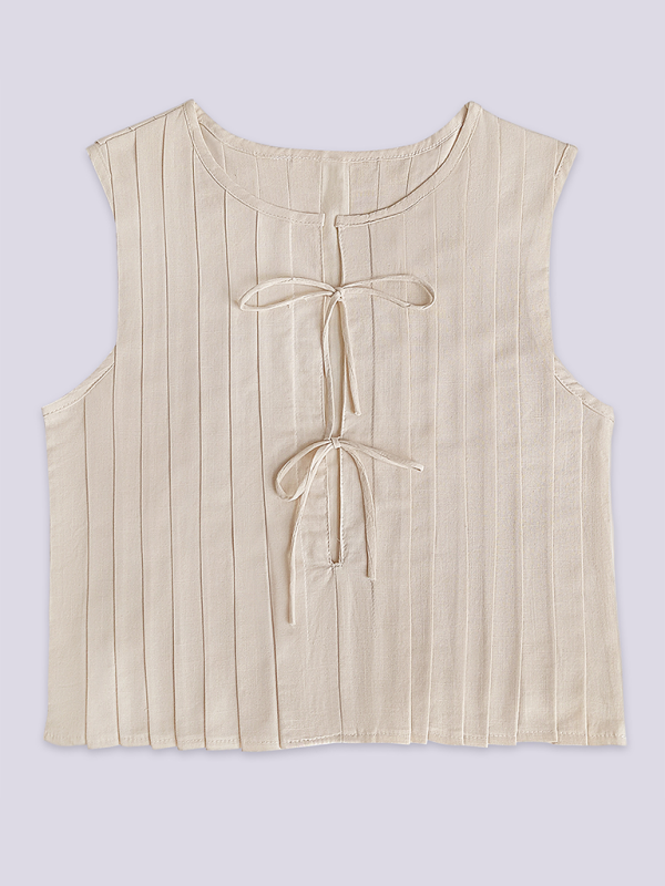 Anesha Women's Cotton And Linen Blouse With Straps