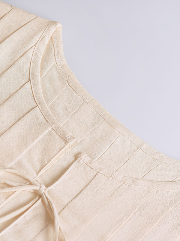 Anesha Women's Cotton And Linen Blouse With Straps
