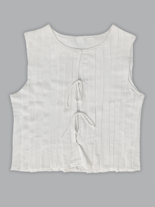 Anesha Women's Cotton And Linen Blouse With Straps