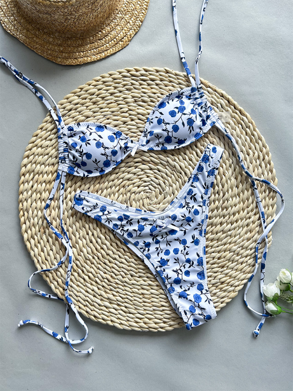 Camille New Two-Piece Swimsuit Sexy Floral Print Bikini