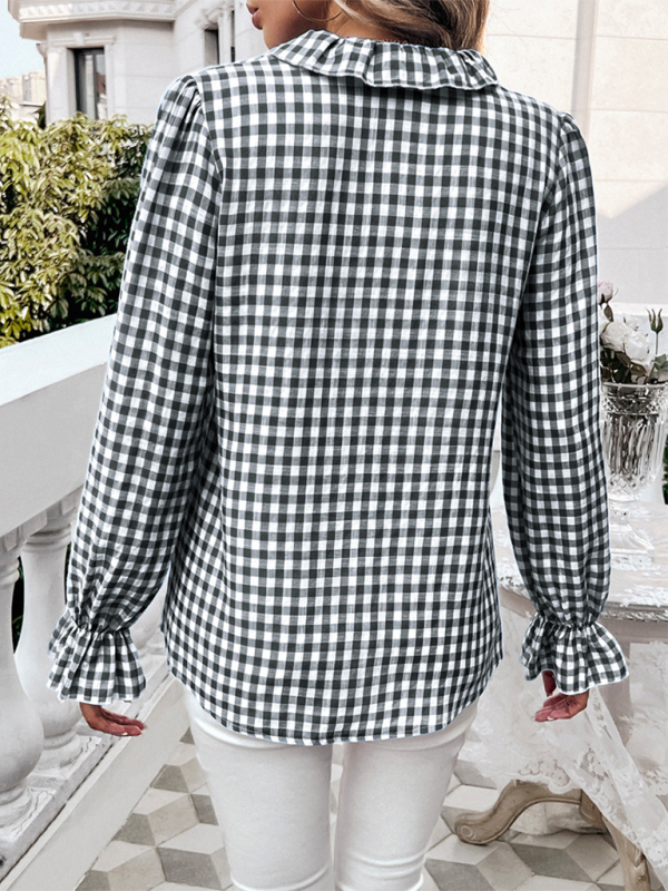 Alina Women's French Contrast Button Check Shirt