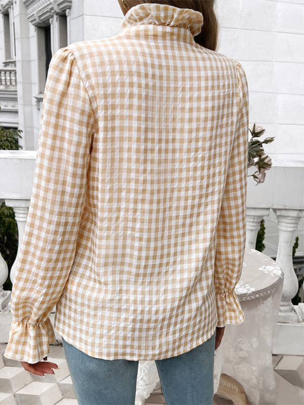 Alina Women's French Contrast Button Check Shirt