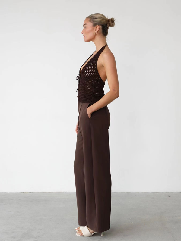 Galilea Fashionable, Sexy And Comfortable Hole-Punch Cardigan With Open Back