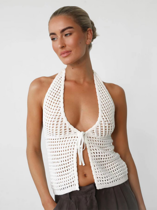 Galilea Fashionable, Sexy And Comfortable Hole-Punch Cardigan With Open Back