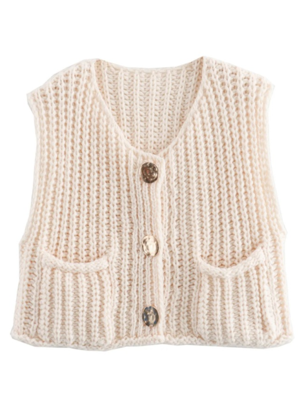 Esmeralda New Women's Thick Needle Knitted Vest