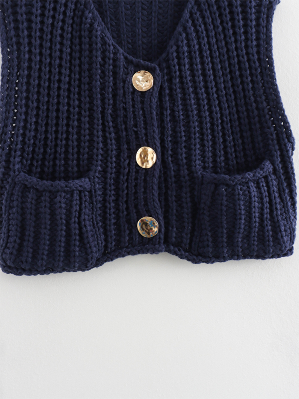 Esmeralda New Women's Thick Needle Knitted Vest
