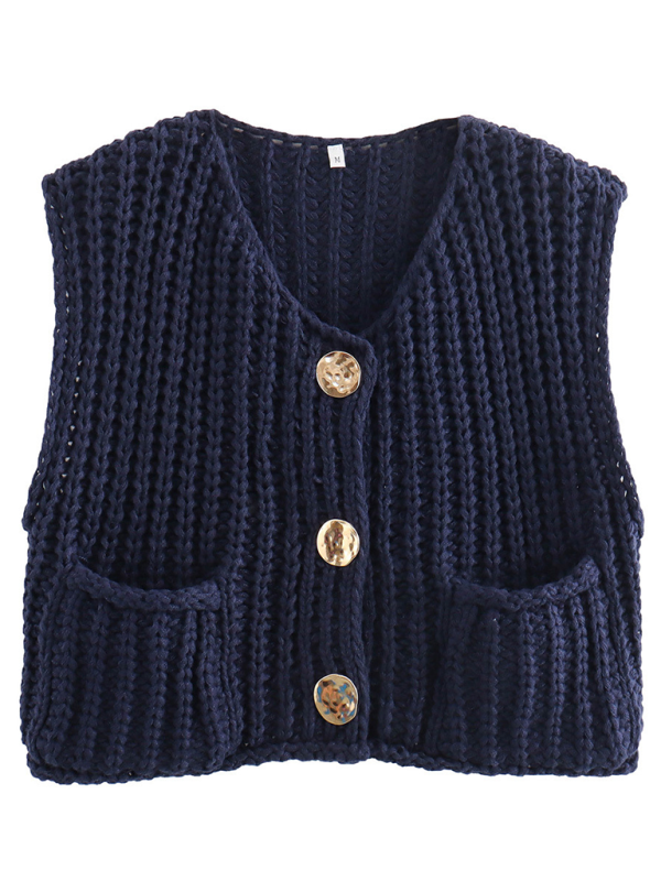 Esmeralda New Women's Thick Needle Knitted Vest