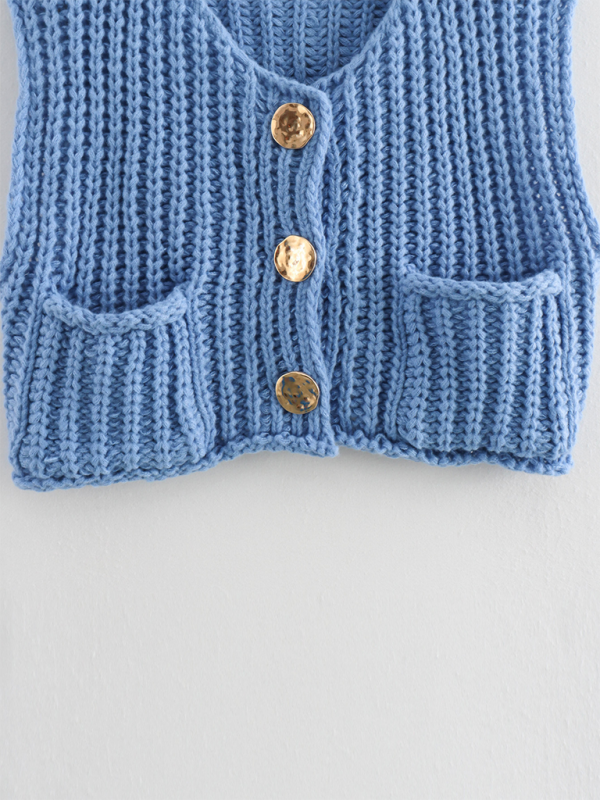 Esmeralda New Women's Thick Needle Knitted Vest