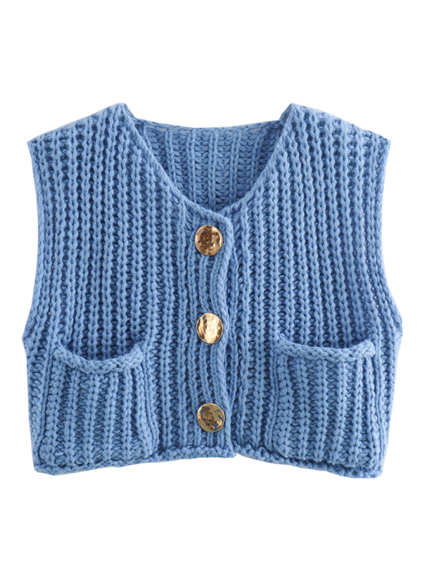 Esmeralda New Women's Thick Needle Knitted Vest