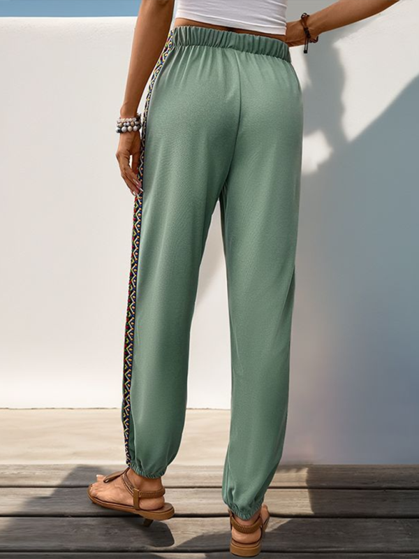 Lexi Women's Casual Sports Pants with Stitching and Webbing Sweat Pants
