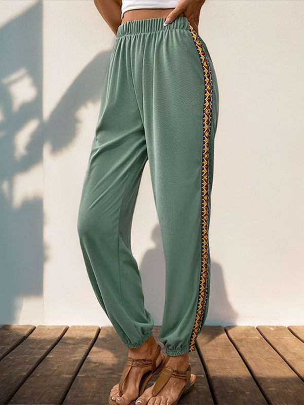 Lexi Women's Casual Sports Pants with Stitching and Webbing Sweat Pants