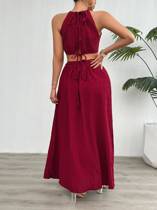 Briar Strapless Solid Color Top and Skirt Set