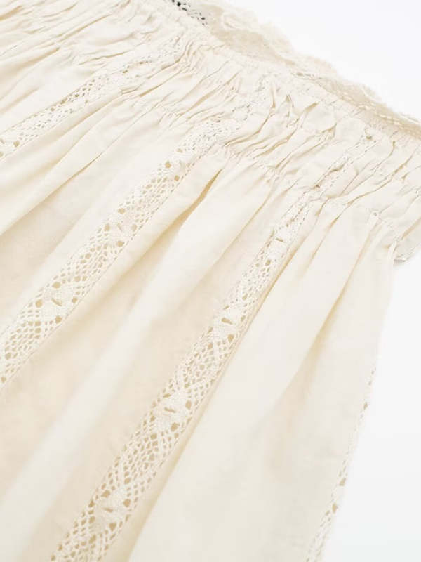 Kylie Ladies New Embroidered Beige Shorts
