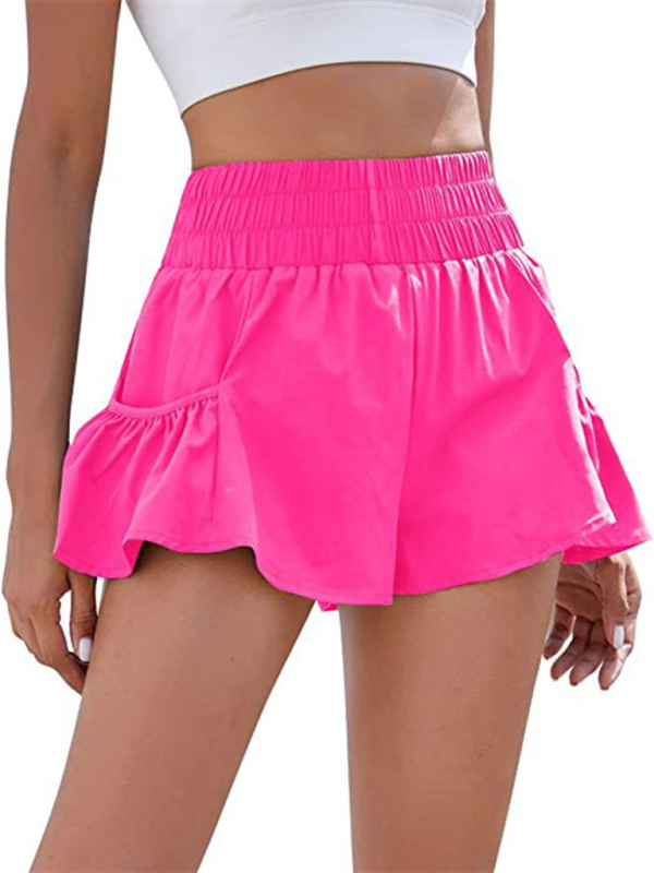 Nyomi Women's Fitness Running Quick Dry High Waist Shorts with Pockets