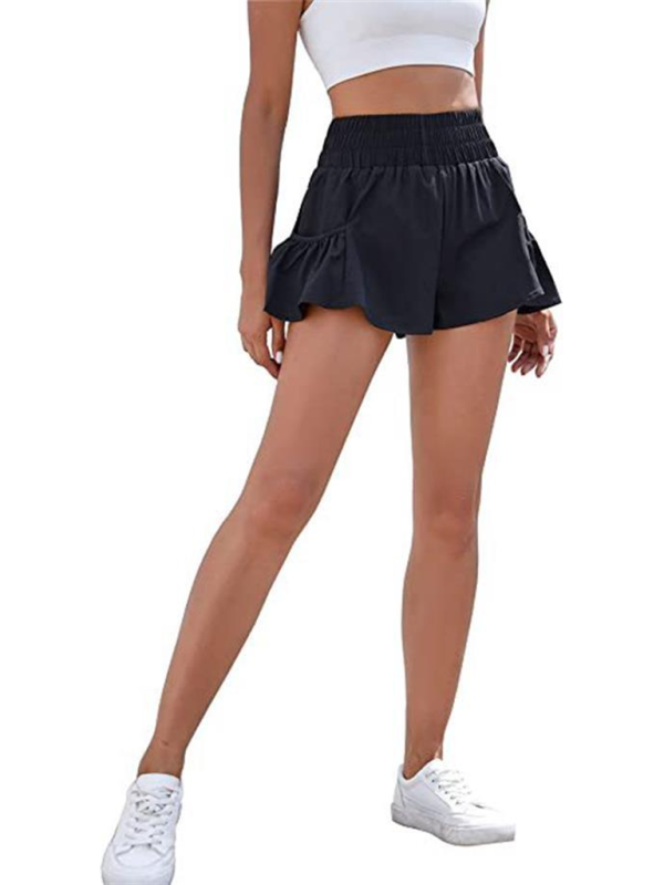 Nyomi Women's Fitness Running Quick Dry High Waist Shorts with Pockets