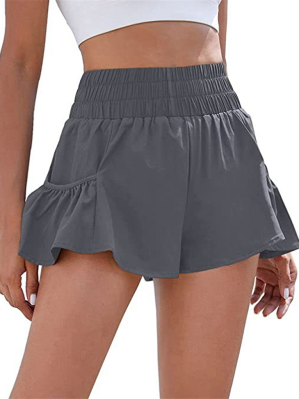 Nyomi Women's Fitness Running Quick Dry High Waist Shorts with Pockets