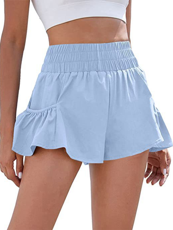 Nyomi Women's Fitness Running Quick Dry High Waist Shorts with Pockets