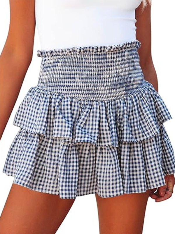 Macie Cake Plaid Short Skirt With High Waist Short Skirt Y2k Hot Girl Fashion Short Skirt
