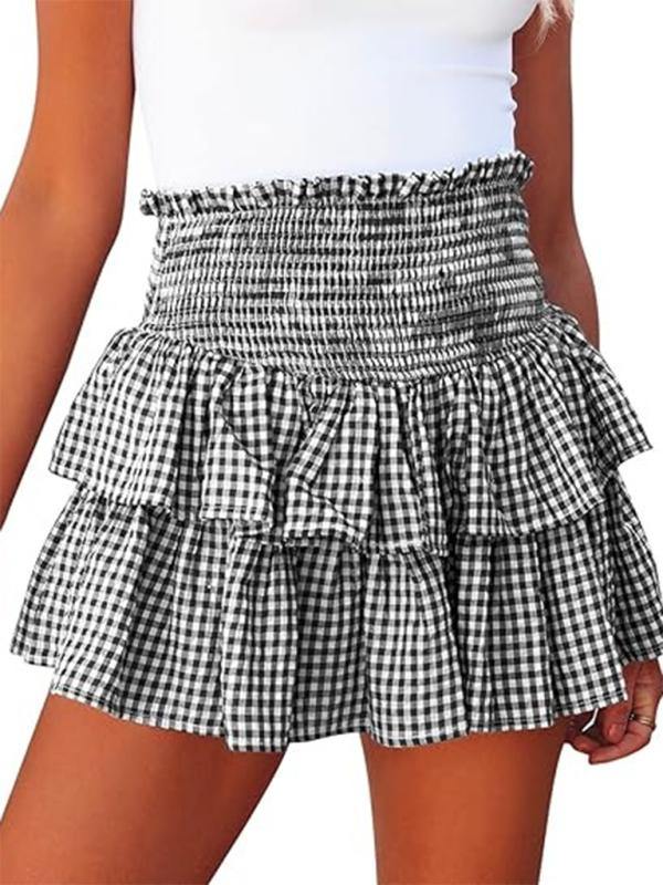Macie Cake Plaid Short Skirt With High Waist Short Skirt Y2k Hot Girl Fashion Short Skirt