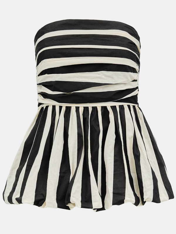 Kianna Sexy Hot Girl Striped Tube Top