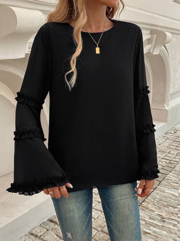 Cleona Women's Loose Flared Long-Sleeved Top
