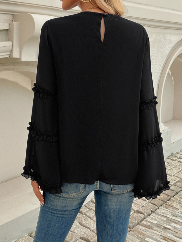 Cleona Women's Loose Flared Long-Sleeved Top