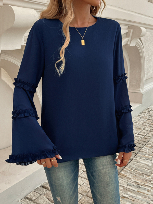 Cleona Women's Loose Flared Long-Sleeved Top