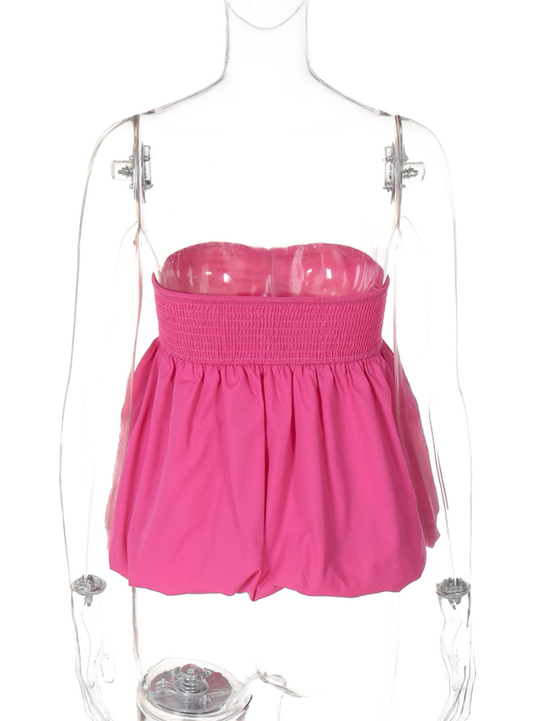 Kaisley Fashionable Sexy Pleated Versatile Tube Top