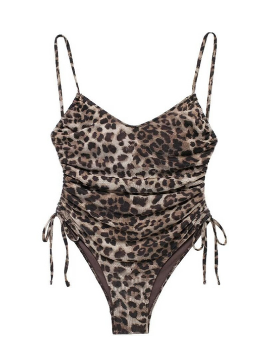 Veda New Animal Print Tulle Swimsuit
