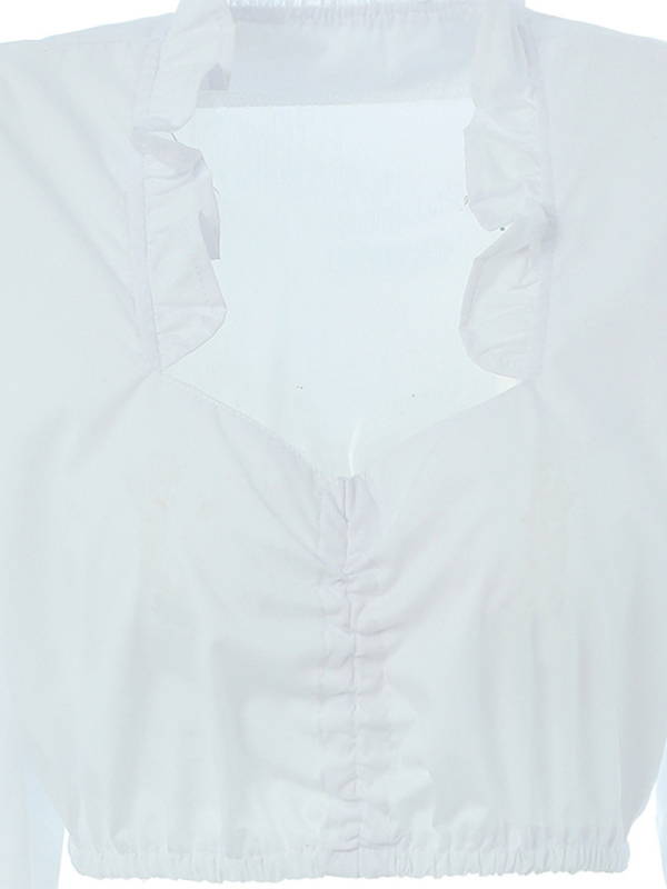 Dahlina Bavaria Dingdong Clothing Long Sleeve Lotus Collar Bottoming Shirt Munich Beer Skirt Bottoming Clothes