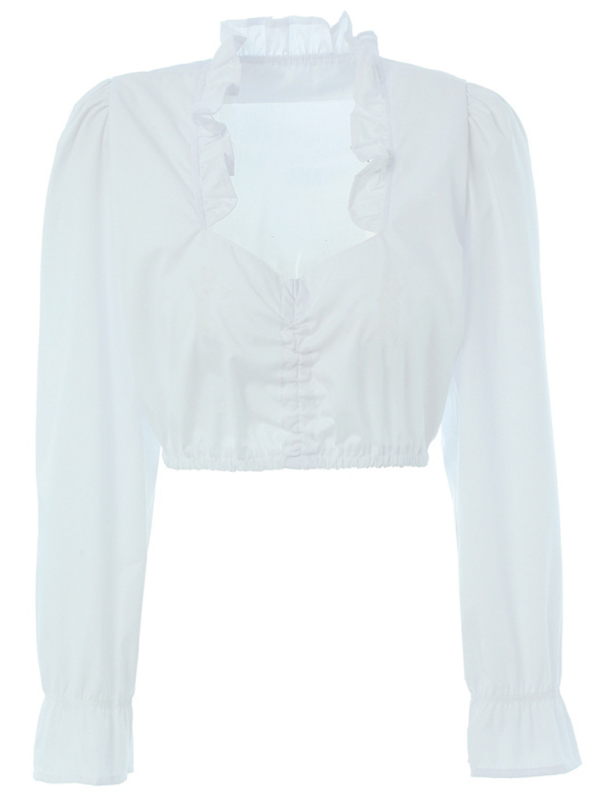 Dahlina Bavaria Dingdong Clothing Long Sleeve Lotus Collar Bottoming Shirt Munich Beer Skirt Bottoming Clothes
