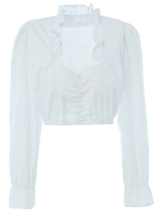Dahlina Bavaria Dingdong Clothing Long Sleeve Lotus Collar Bottoming Shirt Munich Beer Skirt Bottoming Clothes