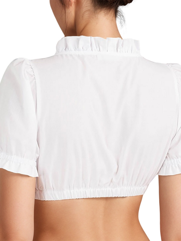 Cordelia German Traditional Clothing Bavaria Oktoberfest Ding Dong Costume White Shirt