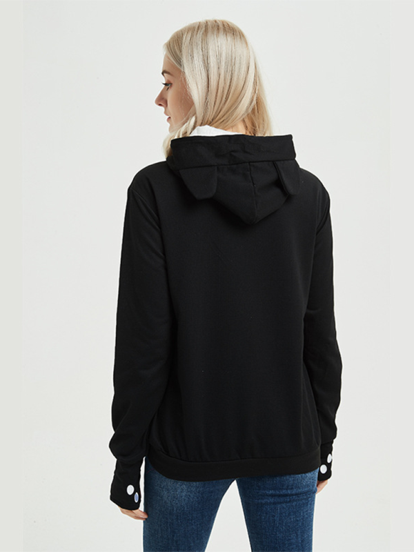 Iyla New Arrival Big pocket Hooded Star Casual Sweatshirt