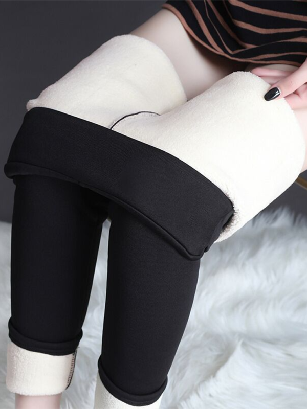 Zainab Plush Tights Warm Pants Lamb Fleece Thickened Stretch Leggings