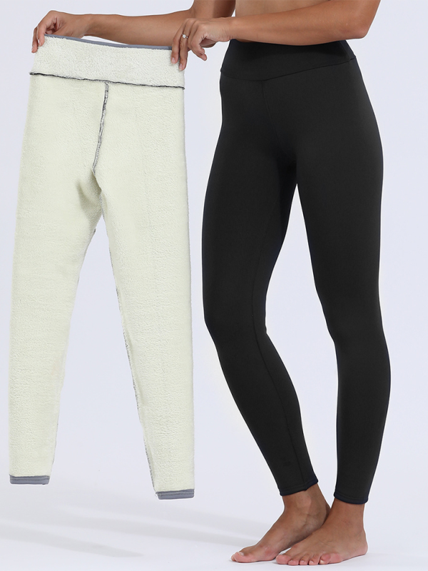 Zainab Plush Tights Warm Pants Lamb Fleece Thickened Stretch Leggings