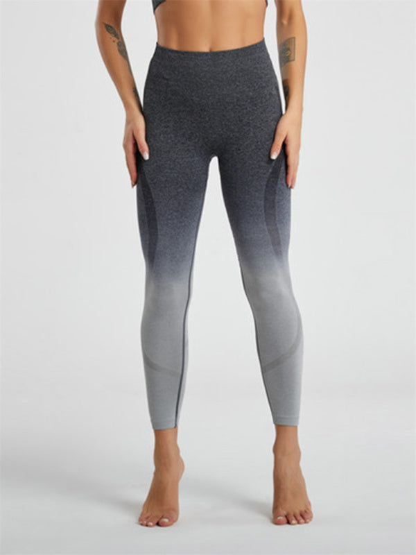 Giuliana Women's Gradient Hang Dye Seamless Yoga Two-Piece Suit
