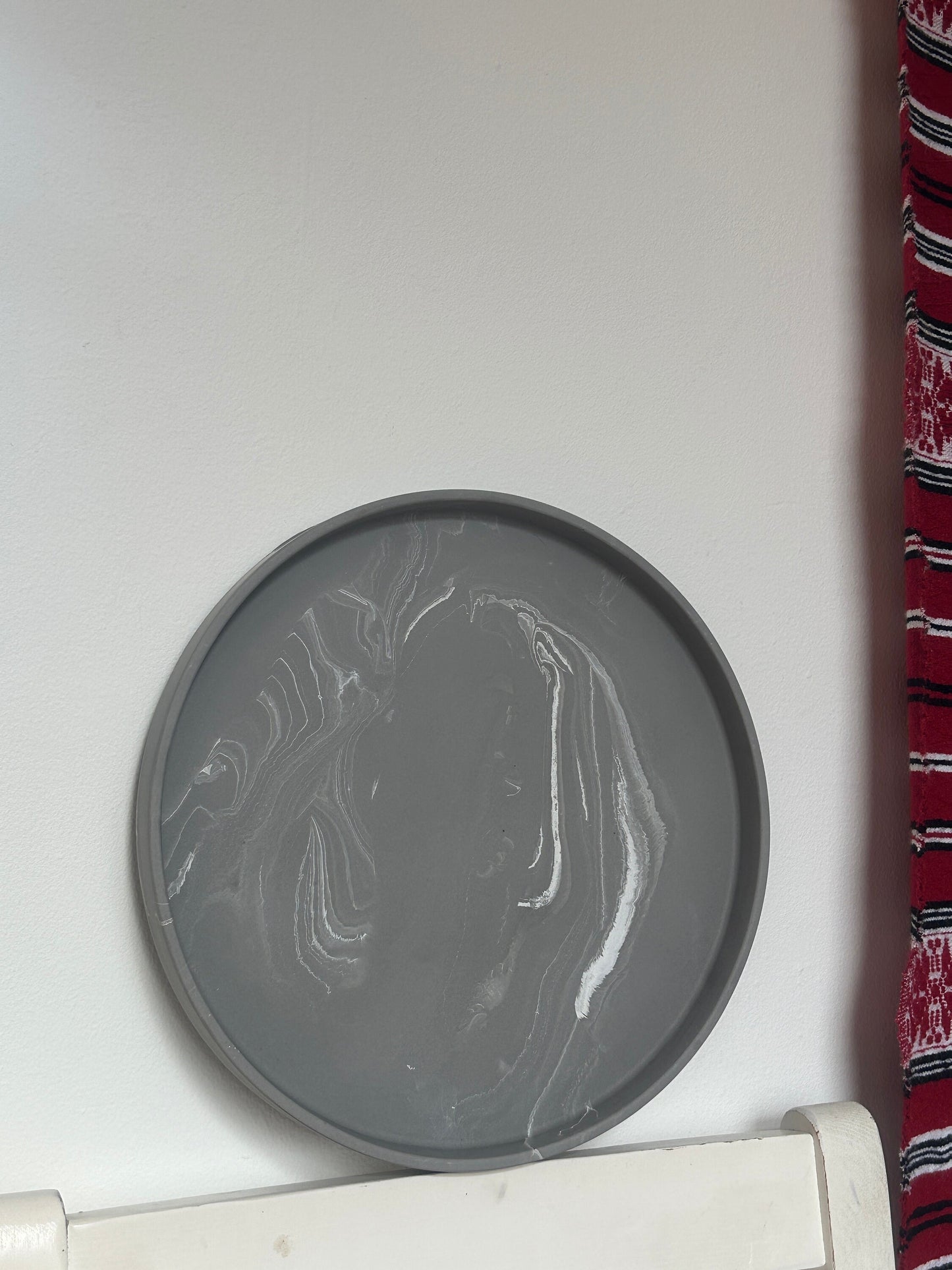 Large round Concrete Display Tray, Decorative Tray, Living Room Tray, Stone Tray, Trinket Dish Tray, Scandi Style, Marble Tray, Table Tray