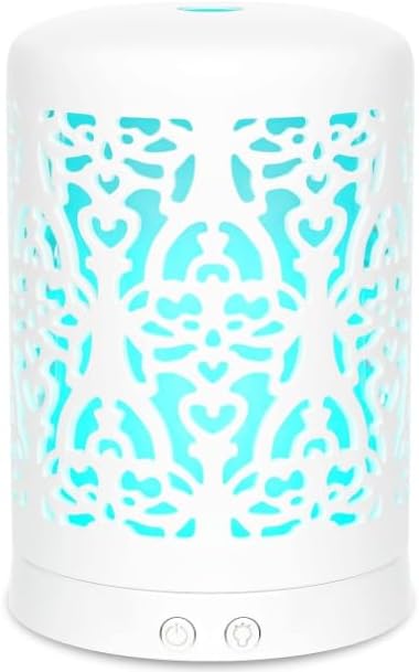 Essential Oil Diffusers Aromatherapy White Humidifier Desk 100Ml Diffuser Small Ultrasonic Machine Waterless Auto-Off